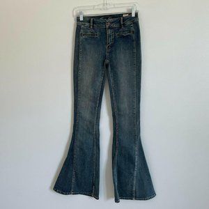 NEW Free People Denim Jean Flare Bell Bottom Blue